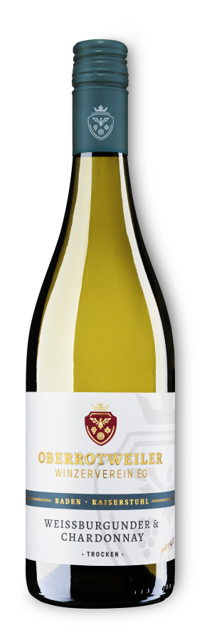 Weißburgunder & Chardonnay Weißwein Cuvée Qw trocken Oberrotweiler
