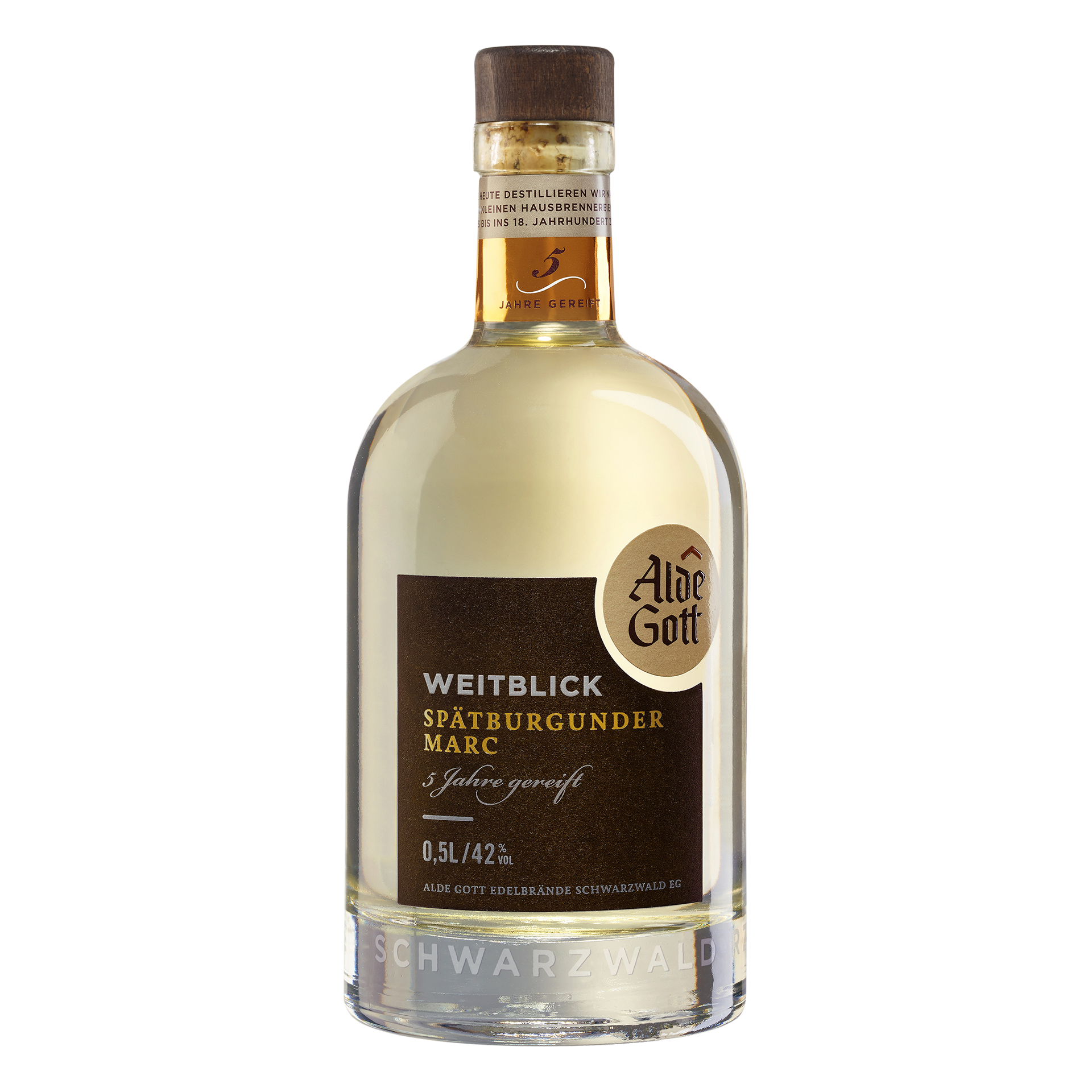 Marc (Weintrester) im Holzfass gereift 42 % 0,5 l 