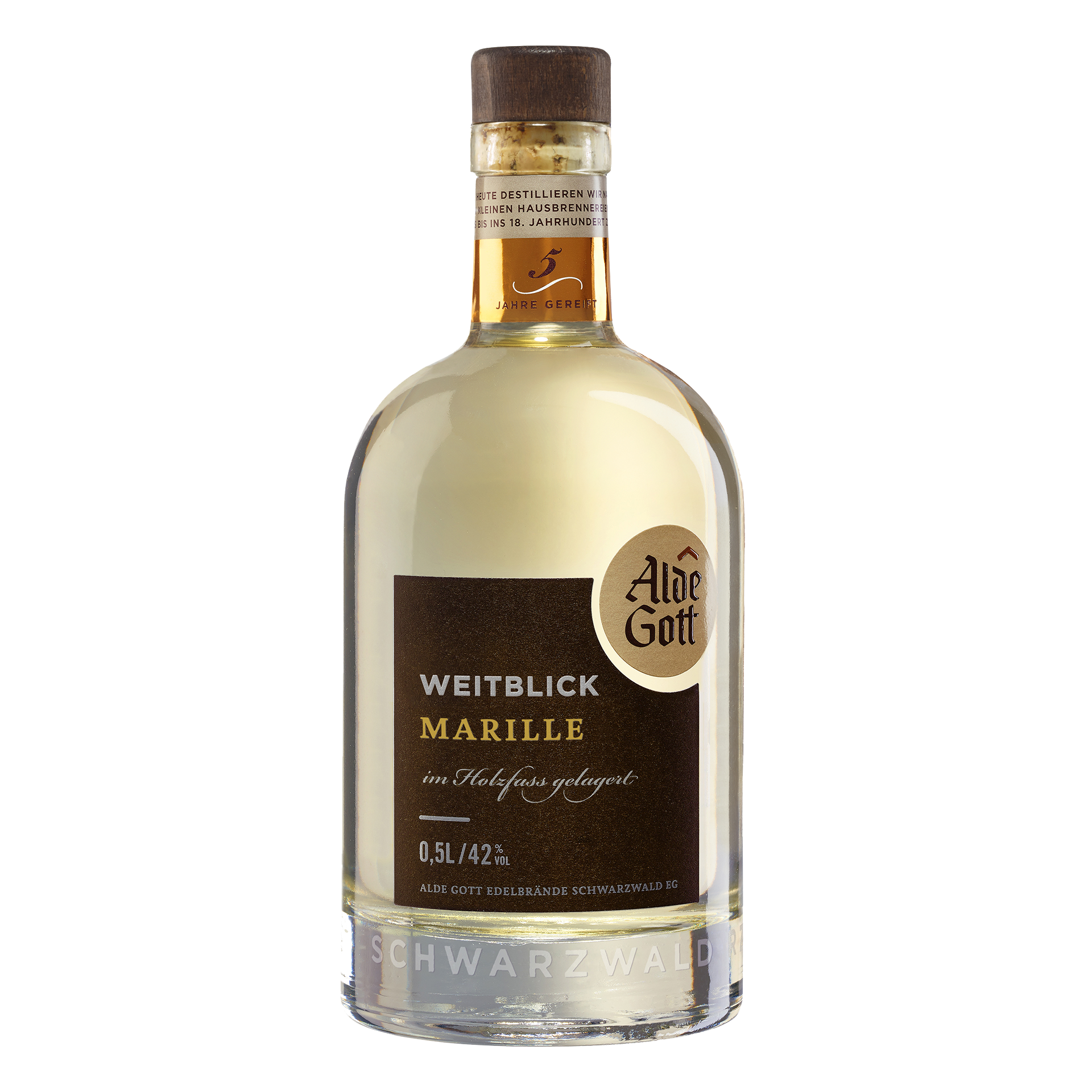 Marillenbrand 42 % 0,5 l Holzfassgelagert Marillenbrand 42 % 0,5 l Holzfassgelagert