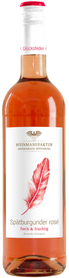 Spätburgunder Rosé Qw feinherb Glücksfeder