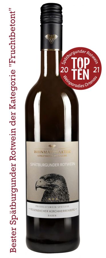 Spätburgunder Rotwein Spätlese halbtrocken Fessenbacher Kirchherrenberg