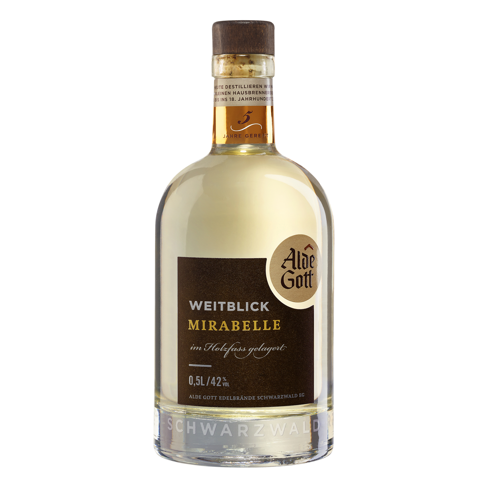 Mirabellenwasser im Holzfass gereift 42 % 0,5 l 