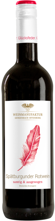 Spätburgunder Rotwein Qw feinherb Glücksfeder Spätburgunder Rotwein Qw feinherb Glücksfeder