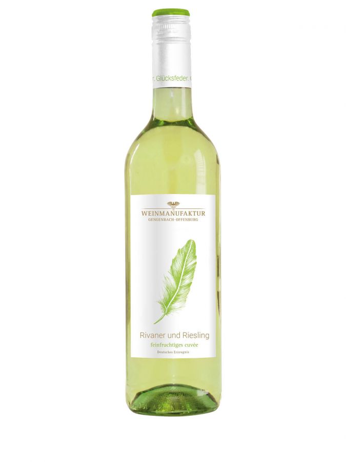 Weißwein Cuveé Rivaner & Riesling Qw Glücksfeder